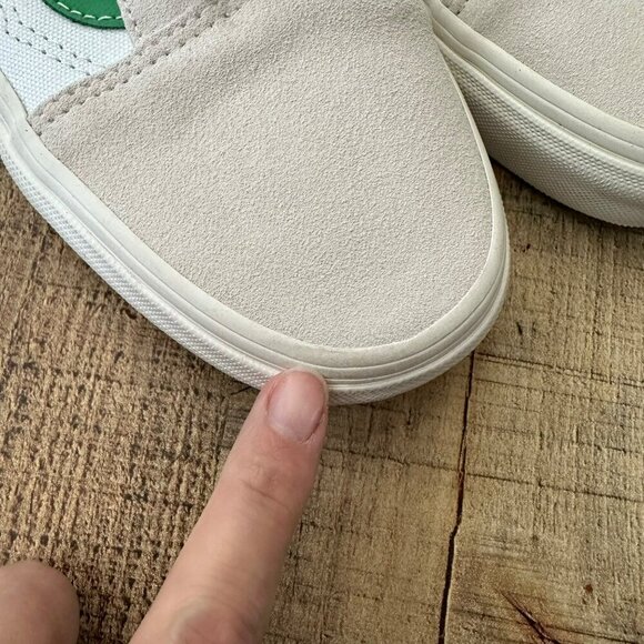 Vans Old Skool Vintage Sport White & Green Slip-On Sneakers Mens 7.5/Womens 9 - Picture 5 of 11